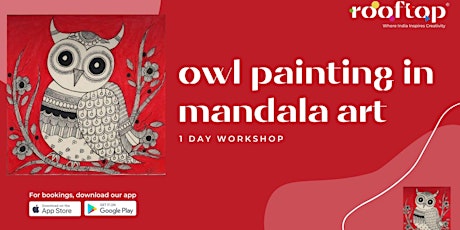 Primaire afbeelding van Owl Painting in Mandala Art