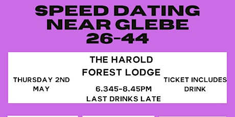 Sydney speed dating for ages 26-44  in Glebe- Cheeky Events Australia