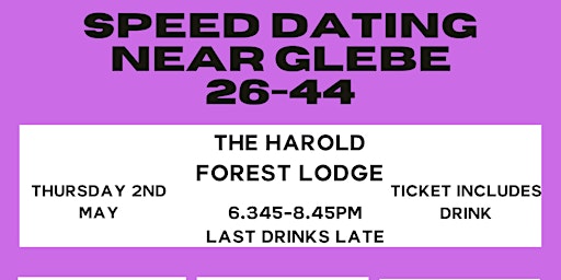 Primaire afbeelding van Sydney speed dating for ages 26-44  in Glebe- Cheeky Events Australia