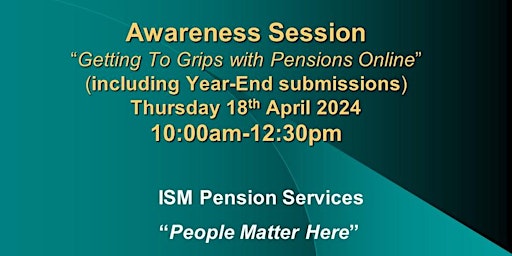 Getting To Grips with Pensions Online (Including Year-End Submissions) primary image