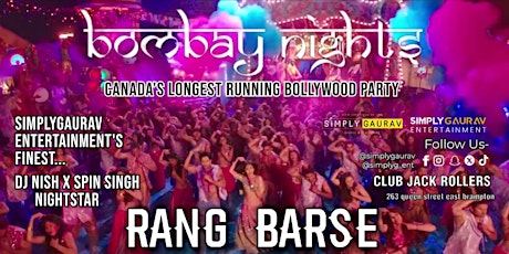 Imagen principal de BOMBAY NIGHTS | RANG BARSE | HOLI Celebration