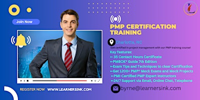 PMP Classroom Training Course In Charlotte, NC primary image