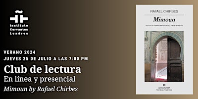 Hauptbild für Club lectura español:  Mimoun de Rafael Chirbes (25 julio)