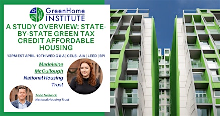 A Study Overview: State-by-State Green Tax Credit Affordable Housing