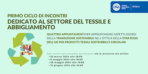 Imagen principal de Primo ciclo di incontri dedicato al settore del Tessile e Abbigliamento