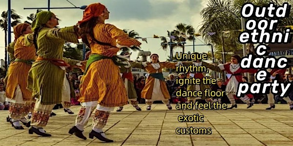 Outdoor ethnic dance party