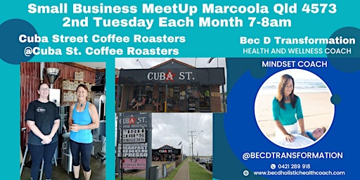 Primaire afbeelding van Small Business MeetUp Sunshine Coast Qld 4564 2nd Tuesday Each Month.