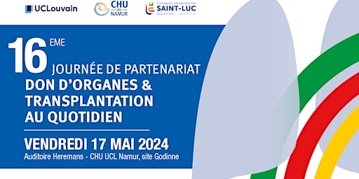 Primaire afbeelding van 16ème journée de partenariat don d'organes & transplantation au quotidien