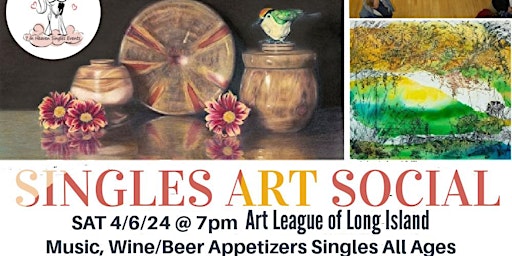 Primaire afbeelding van Singles Art Museum Social ♫ Wine/Beer Appetizers Dix Hills