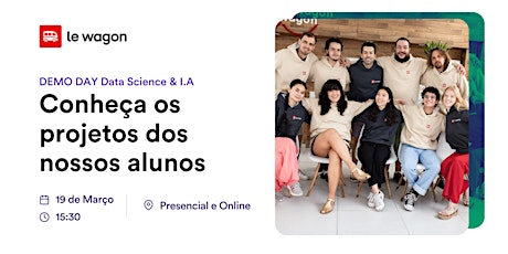 Conheça os projetos dos nossos alunos de Data Science & I.A! | DEMO DAY primary image