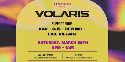 Image principale de LXGRP Presents: VOLARIS Live (21+)