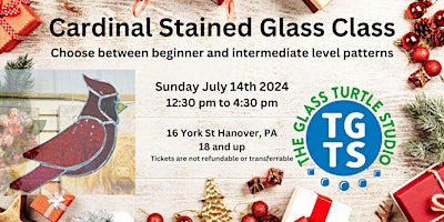 Imagen principal de Cardinal Class- Stained Glass Class-Christmas In July