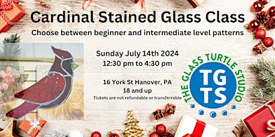 Primaire afbeelding van Cardinal Class- Stained Glass Class-Christmas In July