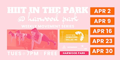 HIIT in the Park with Downtown Dallas Inc. primary image