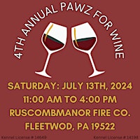 Imagem principal do evento 4th Annual Pawz for Wine