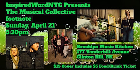 InspiredWordNYC Presents the Musical Collective footnote at BMK