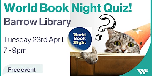 Imagem principal do evento World Book Night at Barrow Library
