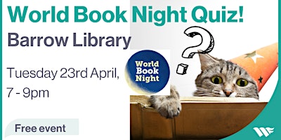 Primaire afbeelding van World Book Night at Barrow Library