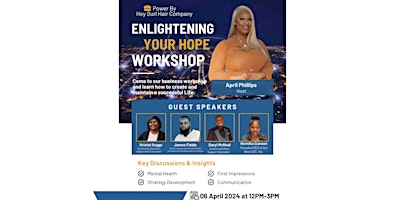 Image principale de Enlightening Your Hope Workshop