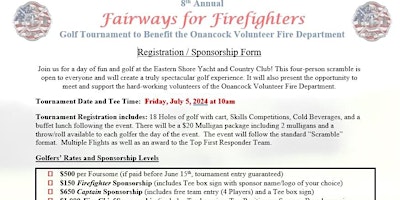 8th Annual Fairways for Firefighters Golf Tournament primary image