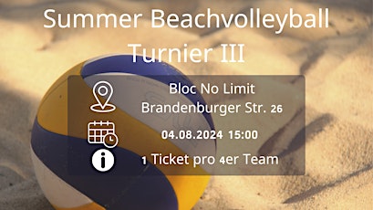 Hauptbild für Summer Beachvolleyball - Turnier III
