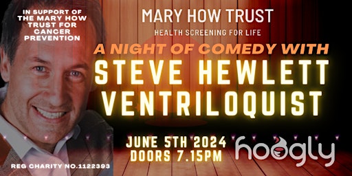 Image principale de Steve Hewlett LIVE  in aid of The Mary How Trust