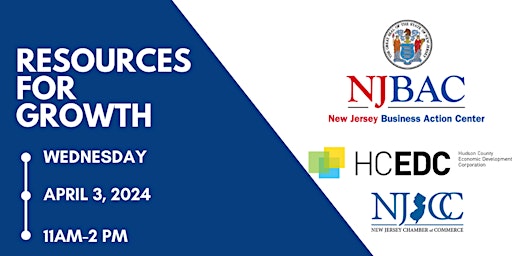 Image principale de NJBAC Northern Regional Resources for Growth: Small Business Event