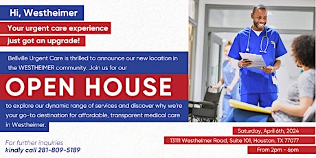 Open House: Bellville Urgent Care - Westheimer