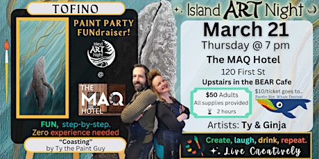Imagen principal de ART NIGHT is back with Ginja and Ty, join us for this Whalefest FUNdraiser!