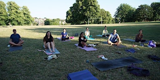 Indoor dynamic and relaxing yoga class primary image