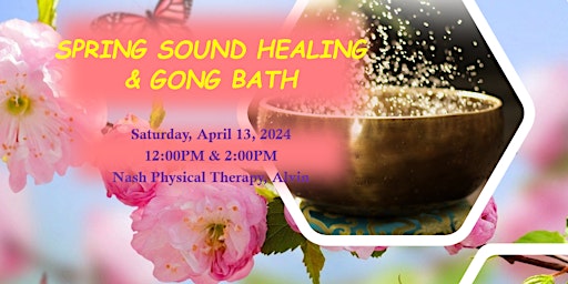Imagem principal do evento SPRING Sound Healing & Gong Bath, 13-Apr-24: Noon & 2:00pm