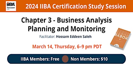 IIBA Certification Study Session-Business Analysis Planning and Monitoring primary image