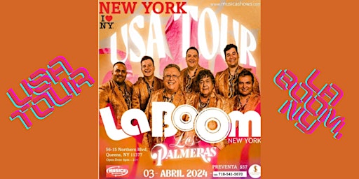 Imagem principal de USA Tour LOS PALMERAS 50 Aniversario- LA BOOM New York!