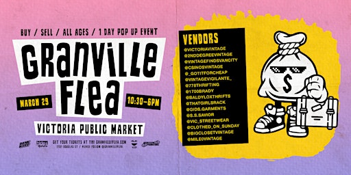 Immagine principale di THE GRANVILLE FLEA VINTAGE MARKET - VICTORIA, BC - WE BACK! 