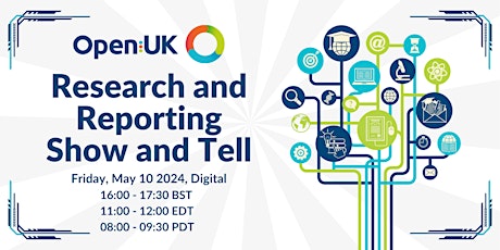 Imagem principal do evento OpenUK Research and Reporting Show and Tell May 2024