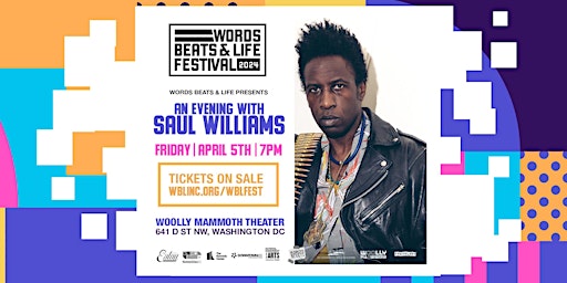 An Evening With SAUL WILLIAMS primary image