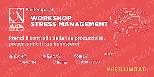 Workshop Gratuito STRESS  MANAGEMENT primary image