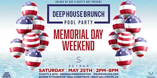 Imagen principal de Deep House Brunch POOL PARTY [Memorial Day Saturday]