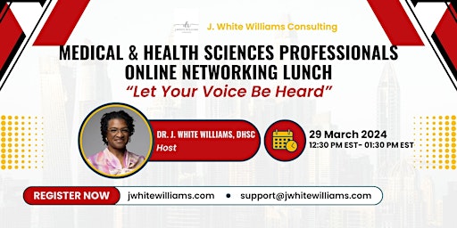 Primaire afbeelding van Medical and Health Sciences Professional Online Lunch Networking Event