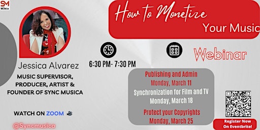 How To Monetize Your Music Webinar primary image