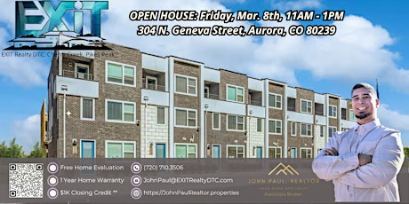 Open House: Aurora, Colorado|| 1715 Sq.Ft, 3 beds, 3 bath, 2 Car Garage primary image