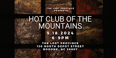 Imagem principal do evento Hot Club of the Mountains @ The Lost Province