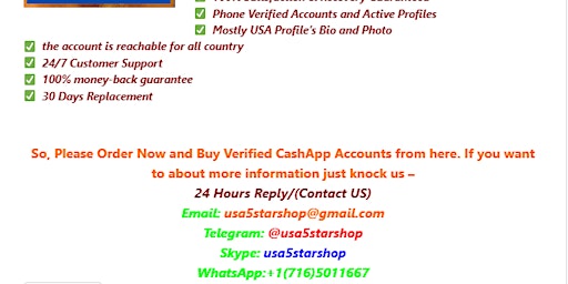 Imagem principal do evento Buy Verified CashApp Accounts