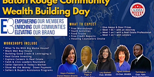 Primaire afbeelding van BRAREB Building Black Wealth Tour - Baton Rouge Community Wealth Building Day