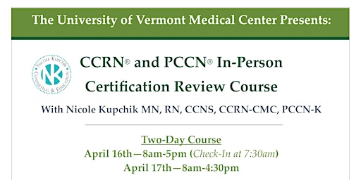 Primaire afbeelding van PCCN/CCRN Review Course with Nicole Kupchik