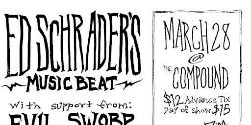 Primaire afbeelding van Ed Schrader's Music Beat w/ Evil Sword + Burger Monday