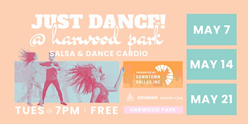 Imagem principal do evento Just Dance: Salsa & Zumba Series with Downtown Dallas Inc.