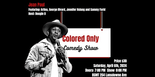 Hauptbild für Colored Only Comedy Show