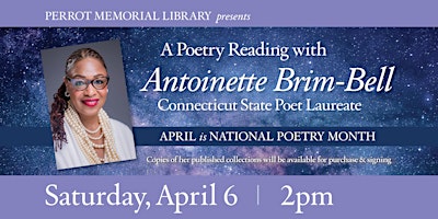 Imagem principal do evento Antoinette Brim-Bell, Connecticut's Poet Laureate, to Visit Perrot Library