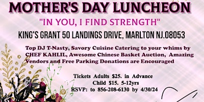 Primaire afbeelding van Mother's Day Luncheon "In You, I Find Strength"